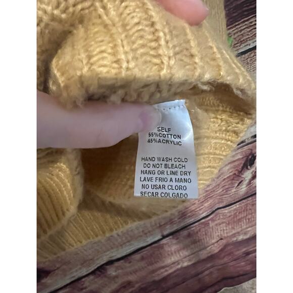 Easel Fair Isle Knit Crewneck Sweater Winter Ski Sweater Camel Women's Large - Picture 5 of 7